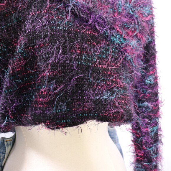Vintage Carducci Italy Eyelash Sweater Womens M* Shaggy Artsy Colorful Knit - Picture 9 of 14